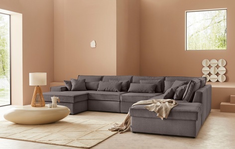 LeGer Home by Lena Gercke, LeGer Home by Lena Gercke Wohnlandschaft »Ceyda«, 6 Teile, zusammengesetzt aus Modulen, in vielen Bezugsqualitäten und Farben, fester Sitzkomfort, 