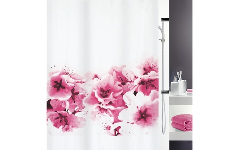 Spirella, SPIRELLA Duschvorhang, Spirella Textilduschvorhang Amanda 180 x 200cm Rosa