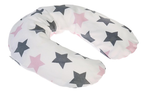 Zewi bébé-jou, ZEWI Baby-Lagerungskissen 100 cm Stars rose, ZEWI bébé-jou Stillkissen »Mikroperlen«