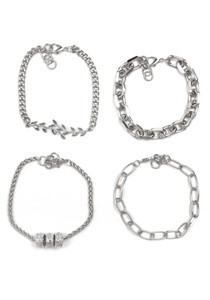 J.Jayz, J.Jayz Armband Set, (Set, 4 tlg.), Firetti Armband Set »Armketten Schmuckset«, (Set, 4 tlg.)