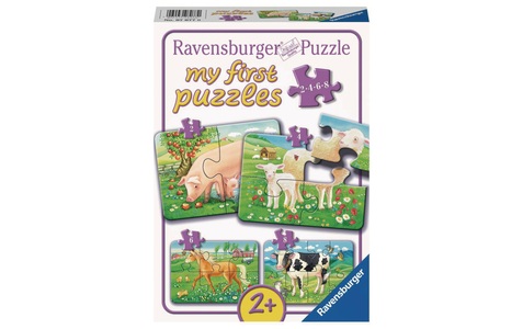 Ravensburger Verlag, Ravensburger Verlag my first puzzles - Unsere Lieblingstiere 2/4/6/8-teilig, 