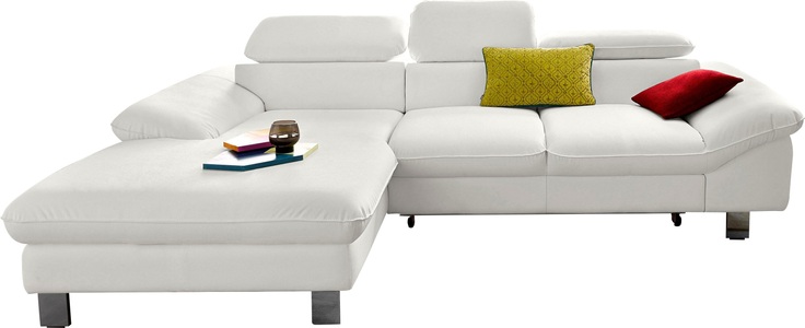 Cotta, COTTA Ecksofa, Kopf bzw. Rückenverstellung, wahlweise mit Bettfunktion und Bettkasten, COTTA Ecksofa Driver, mit Kopfteilverstellung, wahlweise mit Bettfunktion