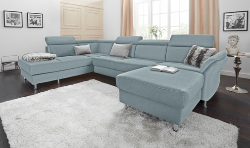 SIT&MORE, sit&more Wohnlandschaft, sit&more Wohnlandschaft »Avignon U-Form« wahlweise mit Bettfunktion und Stauraum, inklusive Kopfteilverstellung