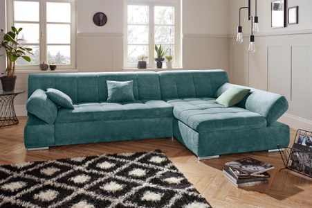 DOMO collection, DOMO collection Ecksofa, DOMO collection Ecksofa »Mona L-Form«, wahlweise mit Bettfunktion