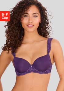 LASCANA Schalen-BH »Flora«, mit wunderschönen Spitzenträgern und edlem Glitzeraccessoire, Dessous