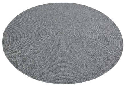 NORTHRUGS Teppich »Trenzado«, rund, Flachgewebe, Hand-Made Look, robust, pflegeleicht