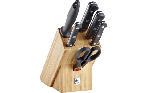 Zwilling Kitchen, 1x ZWILLING Gourmet Messerblock, natur, 7-tlg., Zwilling Messerblock »Gourmet 7-teilig«