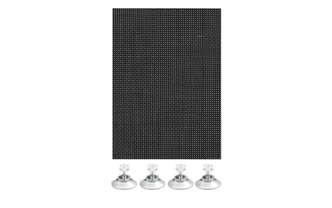 Gardinia, GARDINIA Sonnenschutz-Fensterfolie »Flexibler Sonnenschutz mit Saugnäpfe«, 1 St., transparent, Saugnäpfe, Blend- und Hitzeschutz, GARDINIA Sonnenschutz »schwarz«, halbtransparent, Saugnäpfe