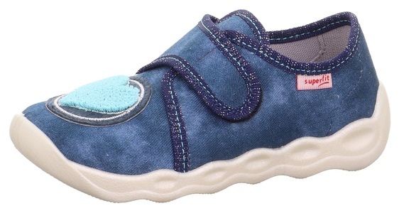 Superfit, Superfit Hausschuh »BUBBLE WMS: Mittel«, mit aufgesetztem Frottee Herz, 