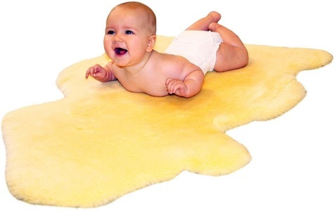 Heitmann Felle, Heitmann Felle Baby Lammfell, Heitmann Felle Fellteppich »Baby-Lammfell«, fellförmig, 30 mm Höhe, echtes Lammfell, waschbar, Kinderzimmer