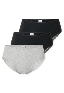 Schiesser Brasilslip »Modern Multipacks«, (3er Pack), Spitzenbänder, Single-Jersey, Baumwollmischung