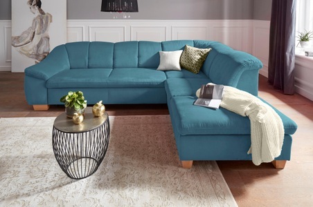 SIT&MORE, sit&more Ecksofa, sit&more Ecksofa »Santo L-Form«, mit Federkern, wahlweise mit Bettfunktion und Stauraum