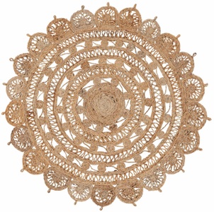 carpetfine Teppich »Juteteppich Cate«, rund, 5 mm Höhe
