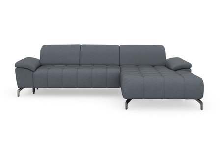 sit&more Ecksofa »Cool«, wahlweise mit Kopfteilverstellung und Vorziehsitz, motorisch, mit schwarzen Füssen