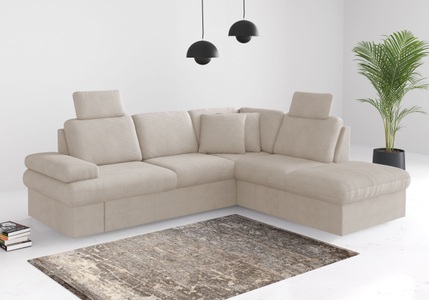 sit&more Ecksofa »Moreno«, mit Armteilverstellung,wahlweise mit Bettfunktion