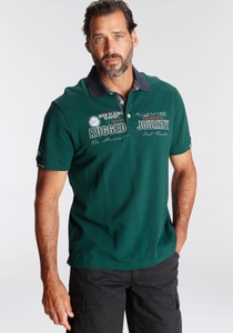 Mans World Poloshirt Kurzarm, mit Print, Stickerei und Badge, Polokragen