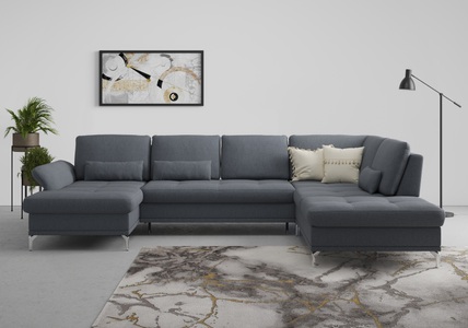 INOSIGN, INOSIGN Wohnlandschaft »Palm Beach«, Federkern, mit Sitztiefenverstellung, wahlweise mit Bettfunktion, Bettkasten und Armteilverstellung, INOSIGN Wohnlandschaft »Palm Beach U-Form«, Federkern, mit Sitztiefenverstellung, wahlweise mit Bettfunktion