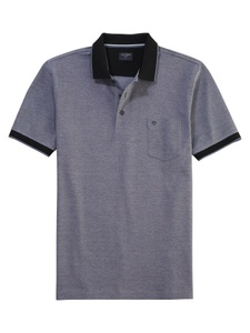 OLYMP Poloshirt »Casual«, Two-Tone Piqué, Seitenschlitzen im Saum