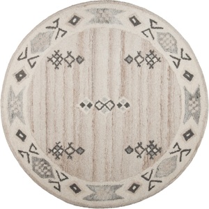 THEKO, Wollteppich, »Royal Berber«, THEKO, rund, Höhe 18 mm, handgetuftet, THEKO Wollteppich »Royal Berber«, rund, 18 mm Höhe, Berber Optik, reine Wolle, ideal im Wohnzimmer & Schlafzimmer