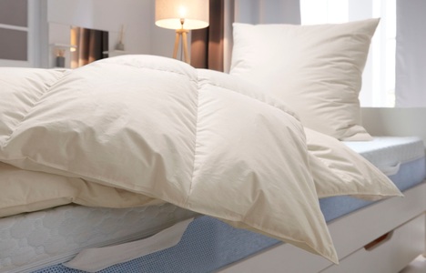 HOME AFFAIRE, Home affaire Daunenbettdecke »Cazis«, extrawarm, Füllung 100% Daunen, Bezug Baumwolle, (1 St.), kontrolliert biologische Baumwolle, Home affaire Daunenbettdecke »Cazis, Bettdecke 135x200 cm, 155x220cm und weitere Grössen«, extrawarm, Füllung 100% Daunen, Bezug Baumwolle, (1 St.), Bettdecken, Sommer, Winter, Decke, Bezug: Biologische Baumwolle