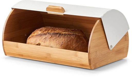 Zeller, Zeller - Brotkasten Bambus Metall - 39 x 27 x 19 cm, 