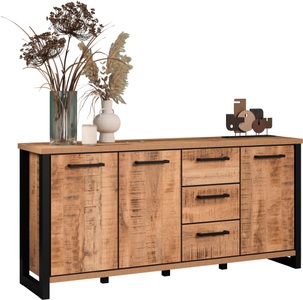 Home affaire Sideboard »Elda« 1 Stk. tlg. Sideboard mit 3 Türen & 3 Vollauszug Schubladen ? (B/T/H) 180/45/86 cm