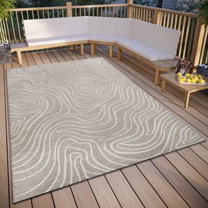 ELLE DECORATION, ELLE DECORATION Teppich »Calé«, rechteckig, In und Outdoor, Flachgewebe, wetterfest, pflegeleicht, robust, ELLE DECORATION Teppich »Calé«, rechteckig, 4 mm Höhe, In und Outdoor, Flachgewebe, wetterfest, pflegeleicht, robust