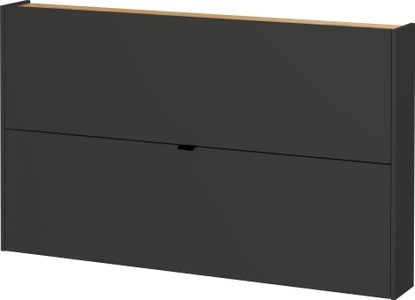 Germania, GERMANIA Schuhschrank »Ameca«, Schuhschrank mit zwei Klappen, Schuhschrank ALVIANO Grau Holzwerkstoff 140 cm 85 cm