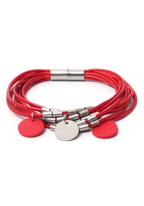 J.Jayz, J.Jayz Armband »rot, rund, bicolor, mehrreihig«, Firetti Armband »rot, rund, bicolor, mehrreihig«