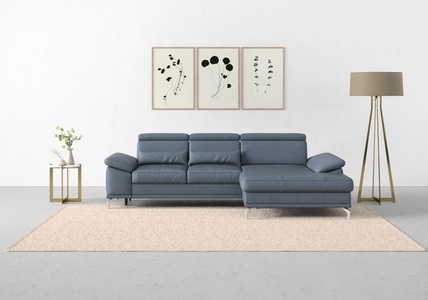 SIT&MORE, sit&more Ecksofa »Cabrio«, mit Sitztiefen- und Armteilverstellung sowie Federkern, 2 Nierenkissen