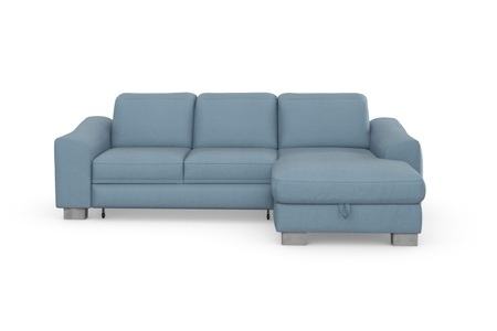 sit&more Ecksofa »Durness«, mit Federkern und hochwertigen Edelstahlfüssen, wahlweise mit Kopfteilverstellung, Bettfunktion und Bettkasten oder mit Bettfunktion und Bettkasten