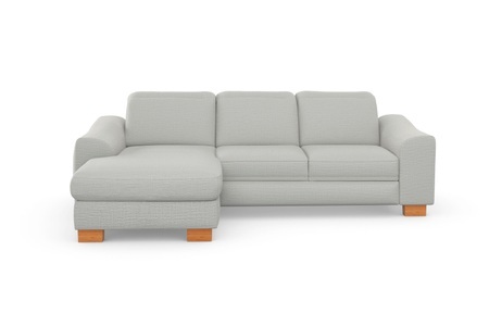SIT&MORE, sit&more Ecksofa »Durness«, mit Federkern und hochwertigen Massivholzfüssen, wahlweise mit Kopfteilverstellung, Bettfunktion und Bettkasten oder mit Bettfunktion und Bettkasten, sit&more Ecksofa »Dundee L-Form«, mit Federkern und Massivholzfüssen, wahlweise mit Kopfteilverstellung