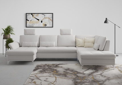 INOSIGN, INOSIGN Wohnlandschaft »Palm Beach«, Federkern, mit Sitztiefenverstellung, wahlweise mit Bettfunktion, Bettkasten und Armteilverstellung, INOSIGN Wohnlandschaft »Palm Beach U-Form«, Federkern, mit Sitztiefenverstellung, wahlweise mit Bettfunktion