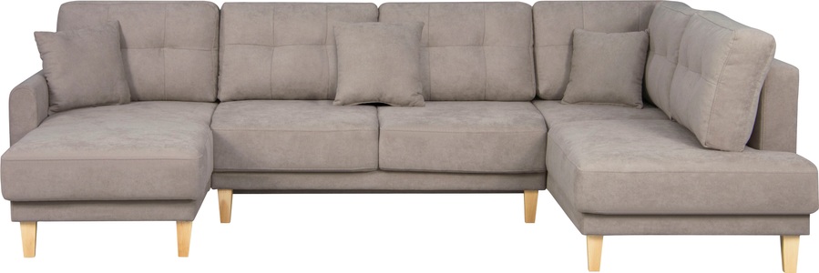 Home affaire Wohnlandschaft »Triplo«, mit Steppung, auch mit Bettfunktion und Bettkasten, incl. 3 Zierkissen