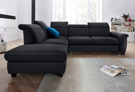 DOMO collection, DOMO collection Ecksofa, DOMO collection Ecksofa »Sully L-Form«, wahlweise mit Bettfunktion und Kopf- bzw. Rückenverstellung