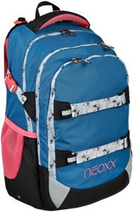 NEOXX, neoxx Schulrucksack »Active, Splash«, Reflektionsnaht, aus recycelten PET Flaschen, 