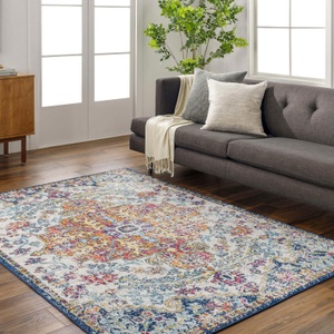 Surya, Surya Teppich »Traditional«, rechteckig, Shabby Chic Effekt; Höhe: 12 mm, Surya Teppich »MUNICH«, rechteckig, 12 mm Höhe, Boho Kurzflor Orientteppich, Wohnzimmer, Schlafzimmer