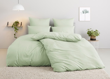 MY HOME, my home Bettwäsche »Desner Bettwäsche in verschiedenen Grössen, unifarbene Bettwäsche«, (2 tlg.), my home Bettwäsche »Desner«, Premium Qualität, 100 % Polyester, sehr weich, uni, ab 135x200 cm