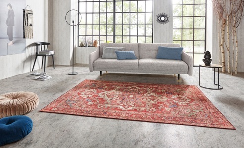 NOURISTAN, Teppich, »Leta«, NOURISTAN, rechteckig, Höhe 5 mm, maschinell gewebt, NORTHRUGS Teppich »Leta«, rechteckig, 5 mm Höhe, Orientalisch, Läufer, Kurzflor, Wohnzimmer, Schlafzimmer, Esszimmer