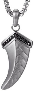 FIRETTI, Firetti Kette mit Anhänger »Schmuck Geschenk Edelstahl Halsschmuck Halskette Teeth Zahn«, mit Zirkonia (synth.), Firetti Kette mit Anhänger »Schmuck Geschenk Edelstahl Halsschmuck Halskette Teeth Zahn«, mit Zirkonia (synth.)