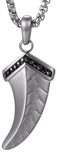 FIRETTI, Firetti Kette mit Anhänger »Schmuck Geschenk Edelstahl Halsschmuck Halskette Teeth Zahn«, mit Zirkonia (synth.), Firetti Kette mit Anhänger »Schmuck Geschenk Edelstahl Halsschmuck Halskette Teeth Zahn«, mit Zirkonia (synth.)