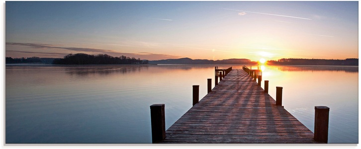 Artland Glasbild »Sonnenstrahlen - Sonnenuntergang«
