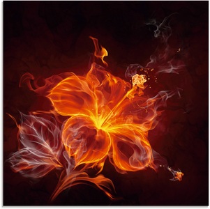 Artland Glasbild »Feuerblume«
