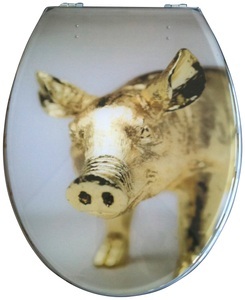 ADOB, ADOB WC-Sitz »Schwein«, mit Metallscharnieren, ADOB WC-Sitz »Schwein«, mit Metallscharnieren