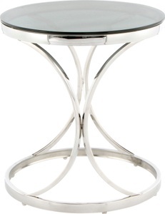 Kayoom, Kayoom Beistelltisch »Beistelltisch Weyda 225«, filigranes Design, Kayoom Beistelltisch »Weyda 225, in eleganter Gestaltung,runde Tischplatte aus Glas«, (1 St.), Glamouröses Design, hochwertige Verarbeitung, Hingucker-Gestell