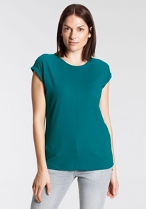 Boysen's T-Shirt, mit überschnittenen Schultern & kleinem Ärmelaufschlag