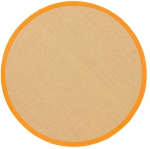 carpetfine, carpetfine Sisalteppich »Sisal«, rund, 5 mm Höhe, carpetfine Sisalteppich »Sisal«, rund, 5 mm Höhe, mit farbiger Bordüre, Anti-Rutsch Rückseite