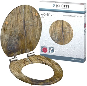 SCHÜTTE, SCHÜTTE WC-Sitz »Solid Wood«, mit Absenkautomatik, Schütte WC-Sitz »Solid Wood«, mit Absenkautomatik und Holzkern, MDF
