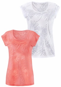 BEACHTIME, Beachtime T-Shirt, Beachtime T-Shirt, Ausbrenner-Qualität mit leicht transparenten Palmen