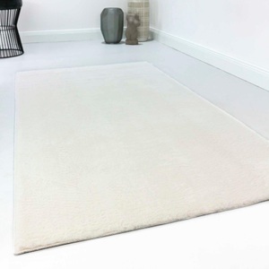 Homie Living, Homie Living Teppich »Villa Rosso«, rechteckig, 15 mm Höhe, Homie Living Teppich »Villa Rosso«, rechteckig, 15 mm Höhe, Kurzflor, Uni Farben, leicht glänzende Optik